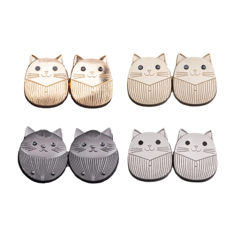 4 Pairs Lovely Cats Button Pins Jeans Waist Tightener Removable Trouser Button Pin Waist Buckle Jeans Button Pins Drop shipping