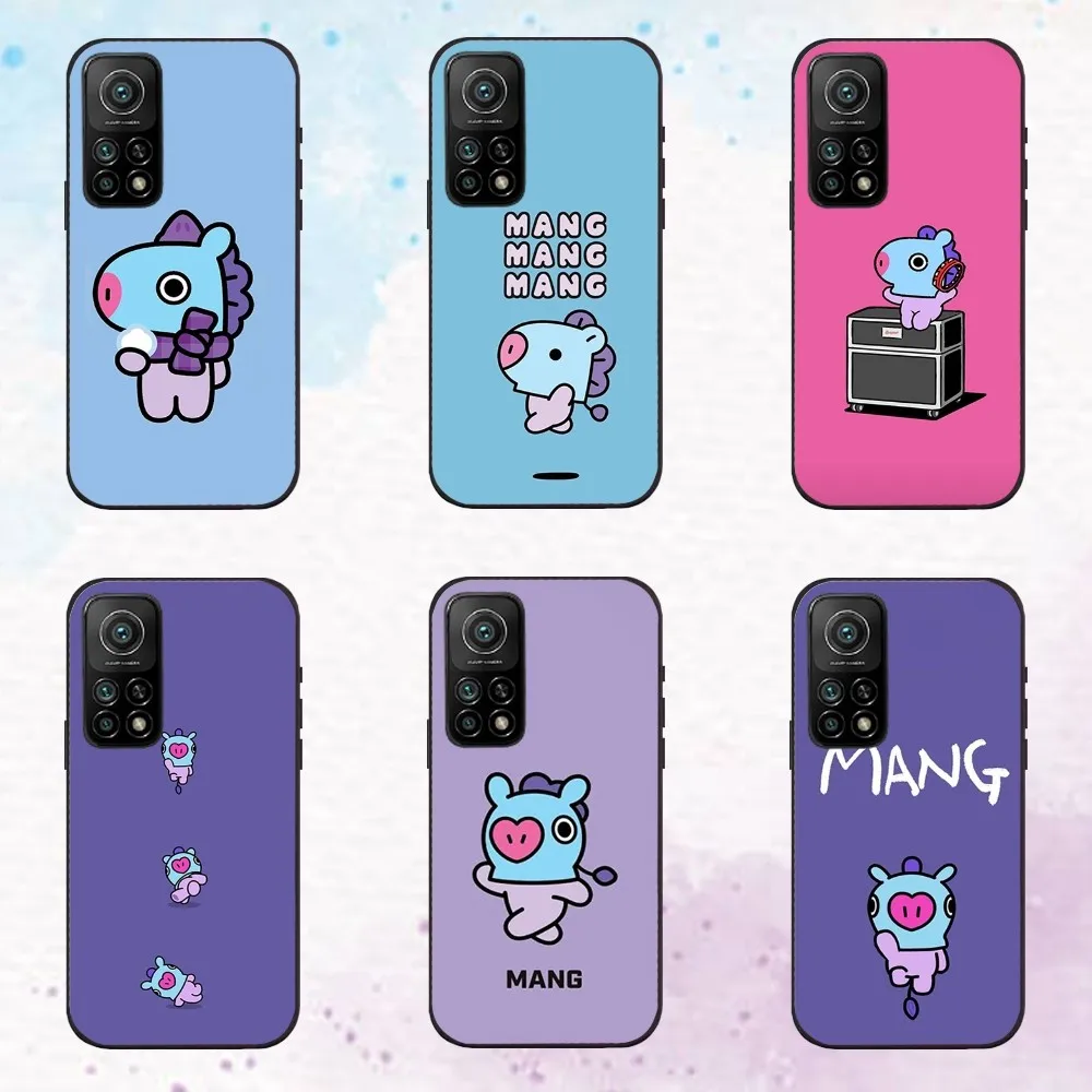 BEAST KINGDOM Mang B-BT21  Phone Case  For Samsungs S24 23 22 21 Note 20 10 9 8 Ultra Plus FE Lite Black Silicone Soft Case