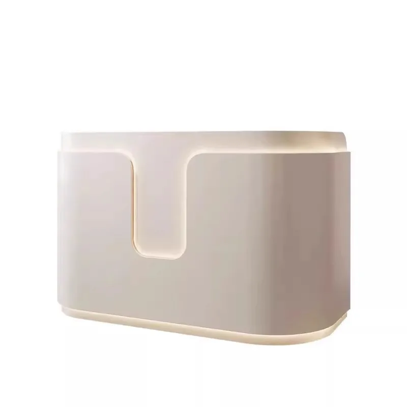 

Salon Reception Desk Modern Design Curved Large Spa Hotel Hospital Desk Furniture Reception Desk