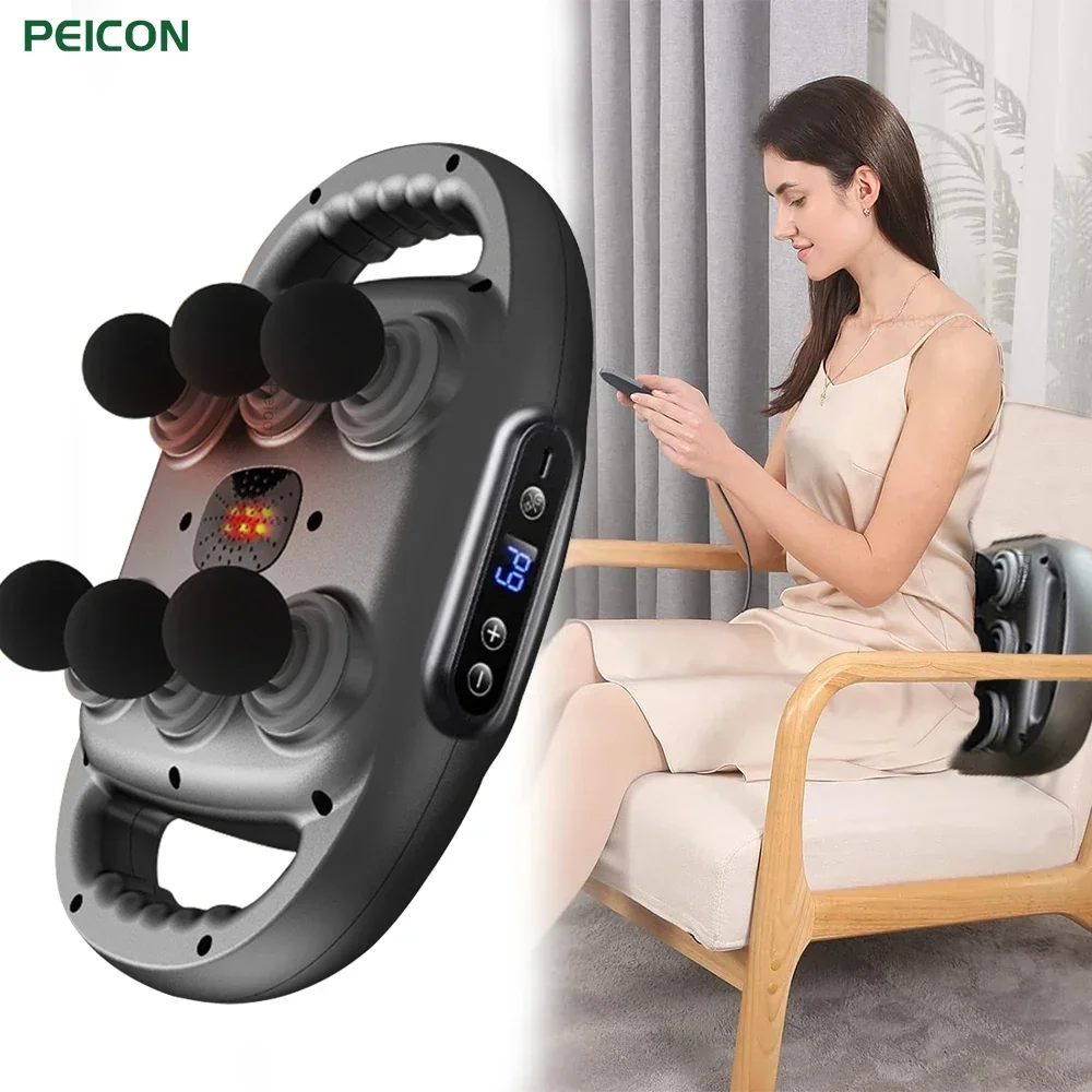 

Fascia Gun,Fascia Gun Six-head Muscle Relaxation Massage Gun Electric High-Frequency Vibration For Neck Shoulder Waist Body