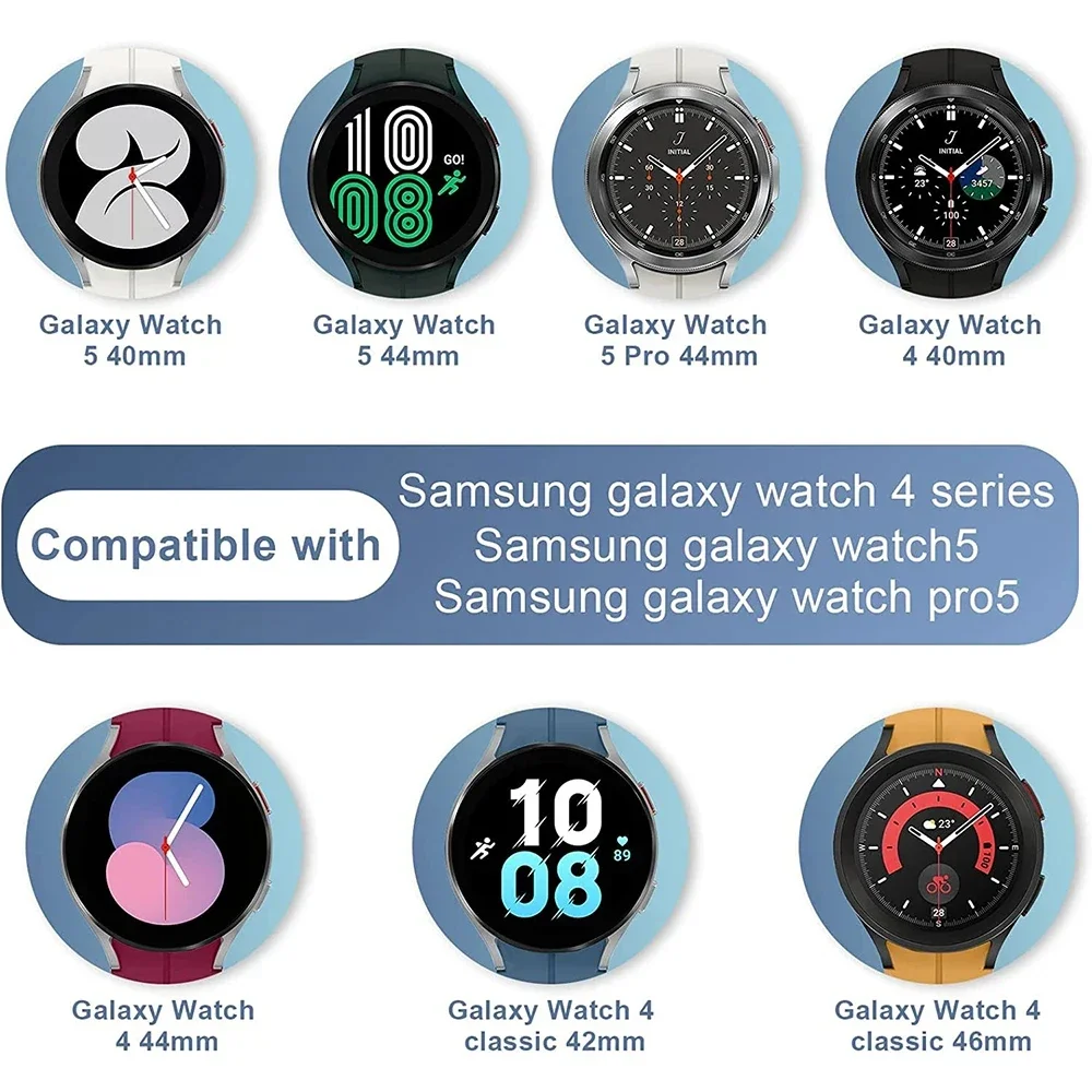 Original Silicone Strap for Samsung Galaxy Watch 6 Classic 47mm 43mm Magnetic Adjustable Buckle Galaxy Watch 6 40mm 44mm Band