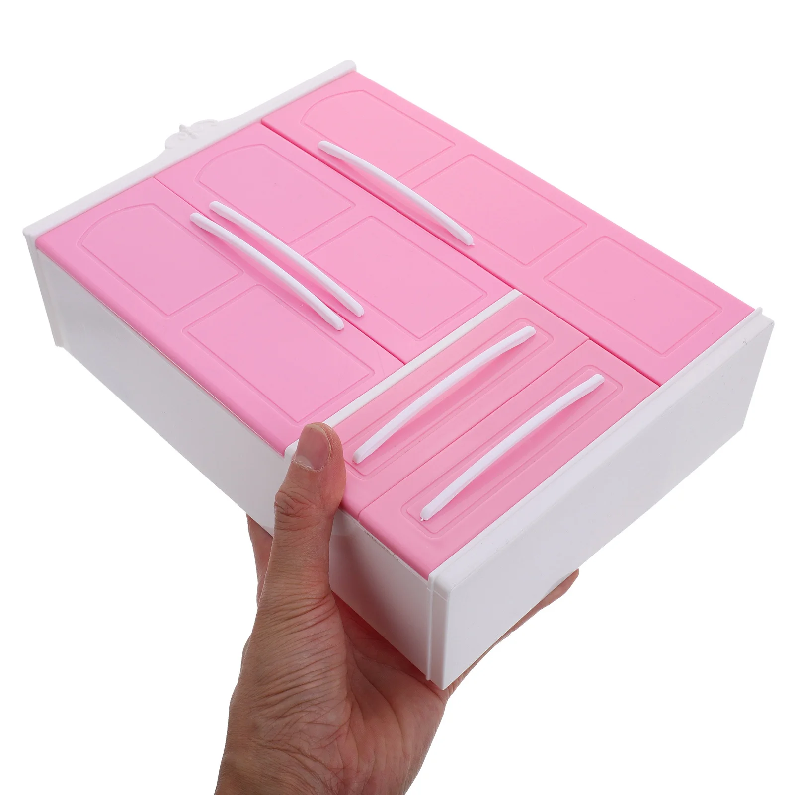 옷걸이와 선반이 있는 인형의 집용 미니어처 옷장 대용량 의류 보관함 어린이 놀이방 장식