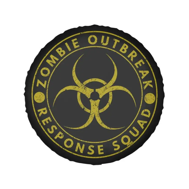 Zombie Outbreak Response Team Tire Cover 4WD 4x4 SUV Spare Wheel Protector for Mitsubishi Pajero 14