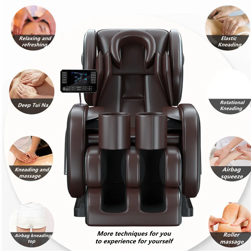 Large screen chair massage electric smart home use body care massage chair 4d sl track zero gravity stretcher