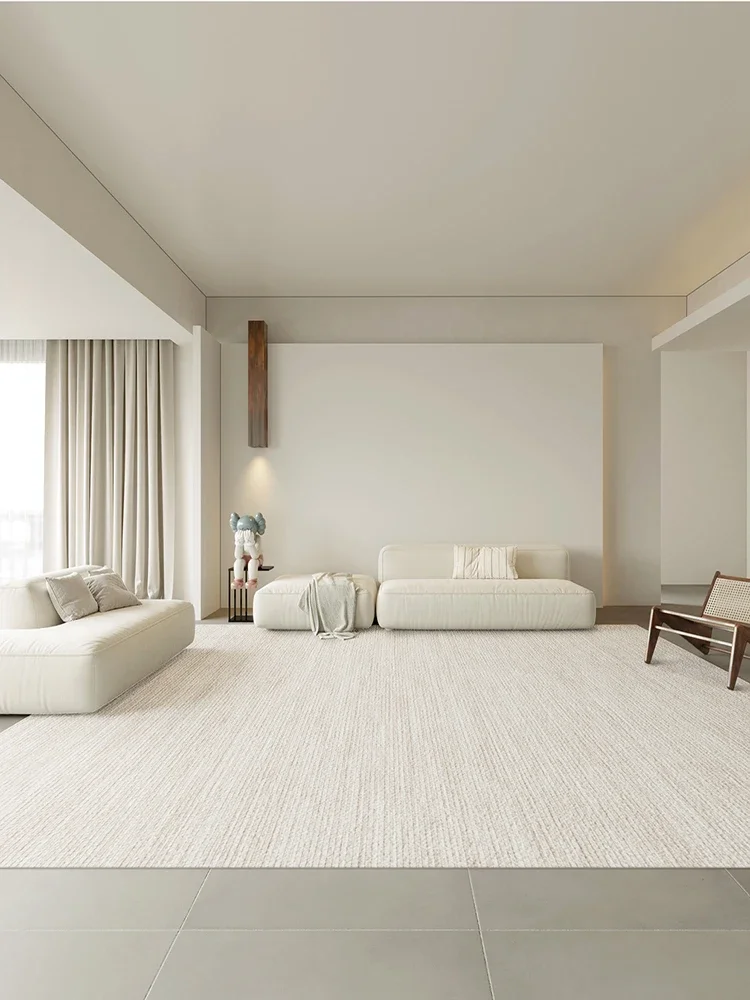 

Light Gray Striped Carpet Minimalist Cream Beige Rugs Large Area Living Room Carpet Comfortable Refreshing Bedroom Rug Tapis 양탄자