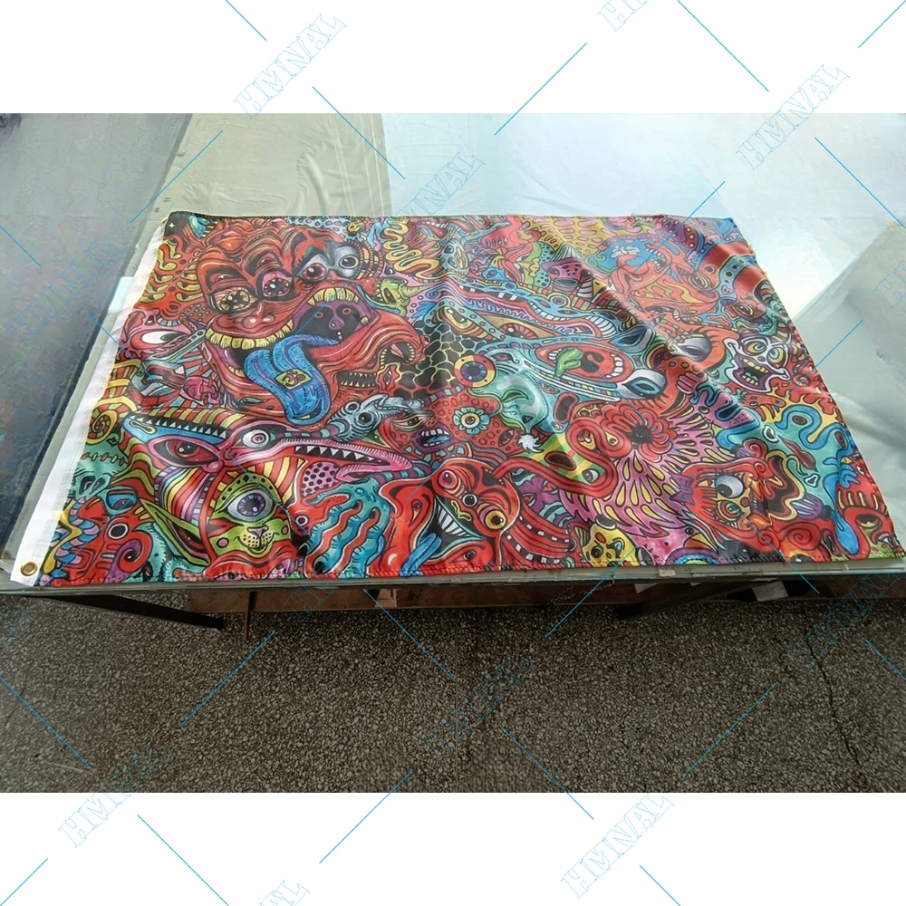 Rasta colorful graffiti monster 3x5ft polyester flags banners For 3'X5' OR 2X3FT WITH Imperial Flag