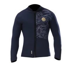 Fleece-lined Wetsuit Jacket 5mm Diving Wet suit Jackets Men Neoprene Keep Warm for  Kitesurfing Clothes Suit Front Zip