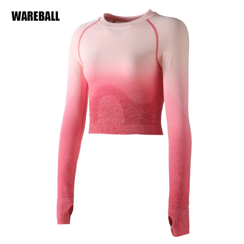 Seamless Yoga T Shirt Sports Bras Long Sleeve Running Slim Fitness Gym With Gloves Breathable Sports Tops Yoga Wear Women