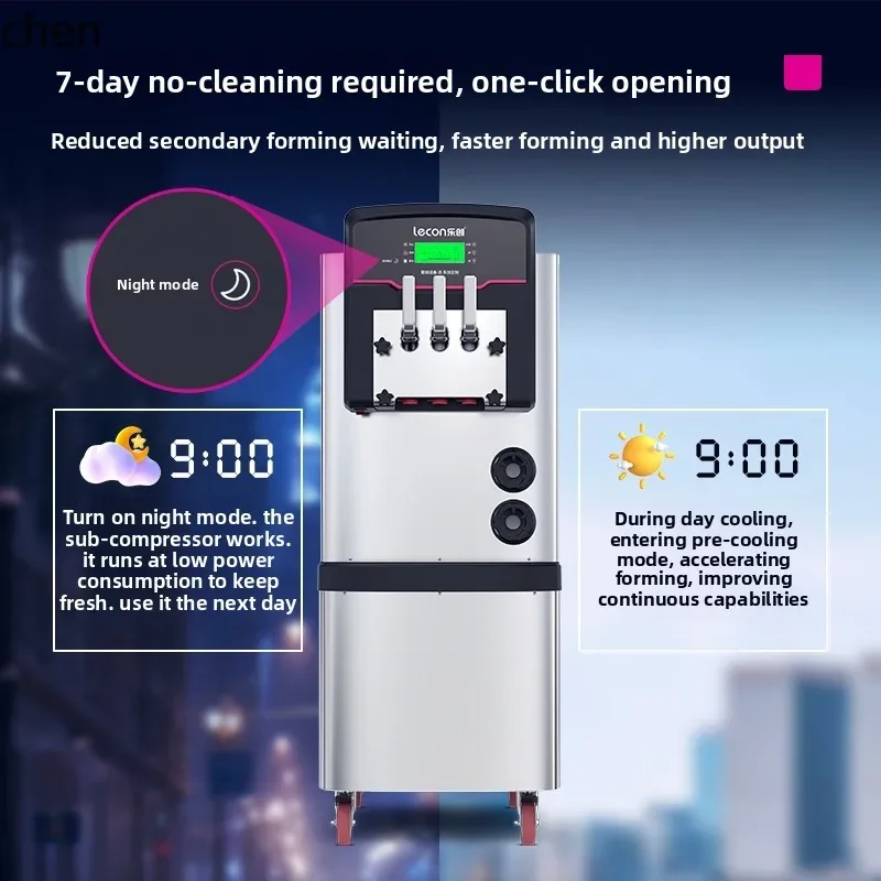 

HTT Commercial Ice Cream Machine Vertical , Small Automatic Milk Cone Ice Cream Machine