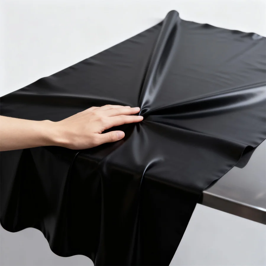 Household Pure Black PVC Waterproof Tablecloth Oil Resistant Non Washable Dining Table Mat Wear-Resistant and Easy To Wipe