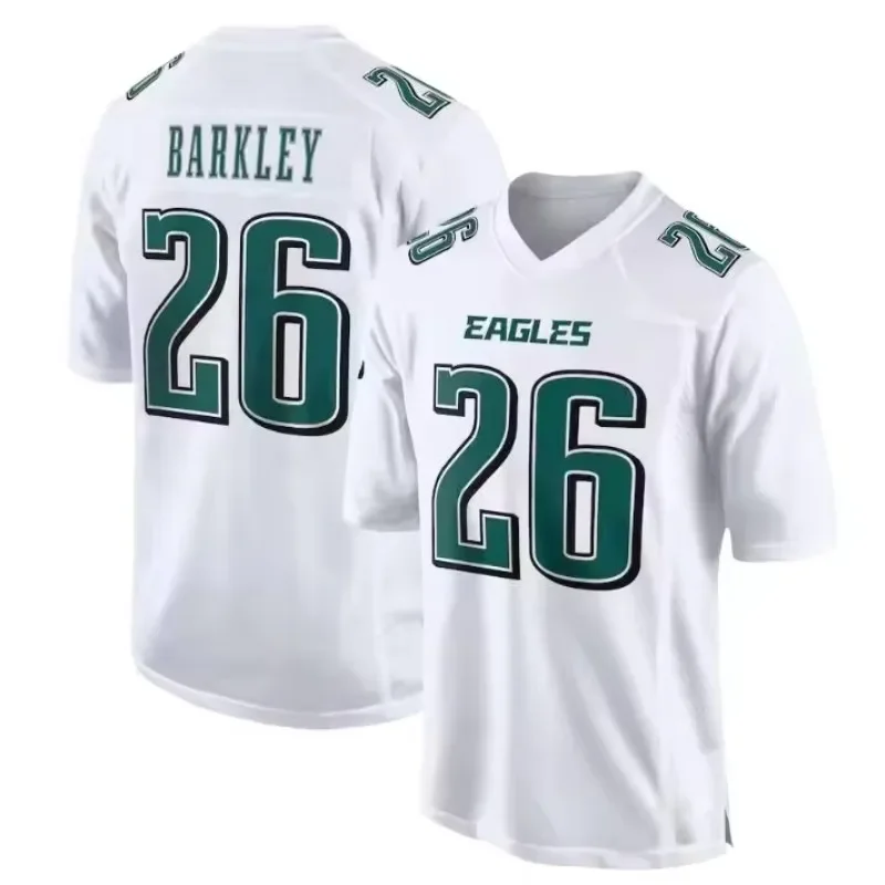 

breathable Short Sleeve BowI LIX Pastime Our T-shirt Warm Up Outdoor Rugby Football Sports Top Kit Saquon Barkley Adult Shirt#26