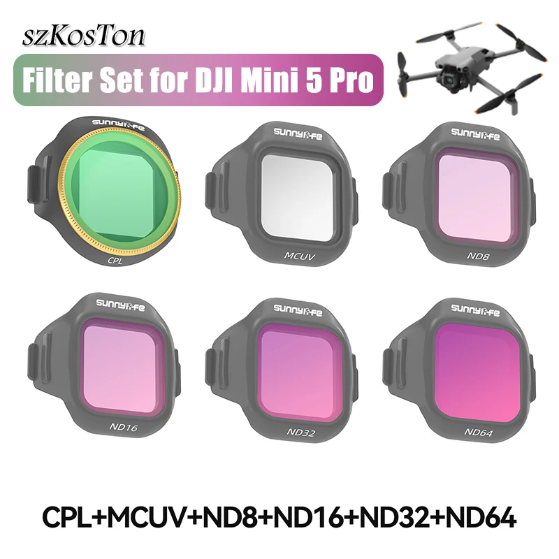 Filterset für DJI Lito X1/Neo 2/Mini 5 Pro/Mini 4 Pro/Filp ND MCUV CPL Filter Blendschutz Optisches Glas Linsenzubehör – Detail 9