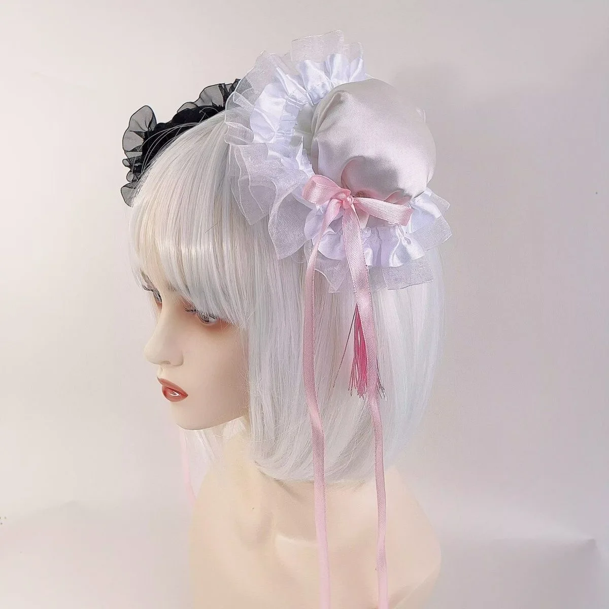 Harajuku คลิปผมผู้หญิงสไตล์ญี่ปุ่นน่ารักอะนิเมะ Headwear Y2K Gothic Hairpins หญิง Bun Headpiece พู่ Lolita อุปกรณ์เสริม