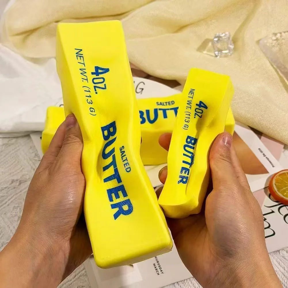 8,66 Zoll Jumbo Squishy Butterstick Quetschspielzeug Weicher Langsam Zurückfedernder Käsestick Lustiger Scherzartikel Fidget-Spielzeug Stress- und Angstlinderungsspiel
