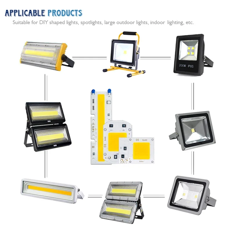 10 unids/lote Chips de lámpara LED AC 220V 110V bombilla COB IC inteligente cuentas Led entrada 10W 20W 30W 50W 70W 100W 150W para reflector al aire