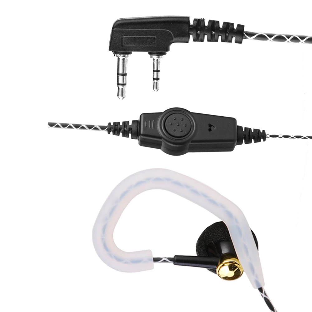 

Гарнитура K-типа с 2 контактами для рации, многофункциональная гарнитура PTT, наушники для рации с функцией приватности для Kenwood KPG Baofeng