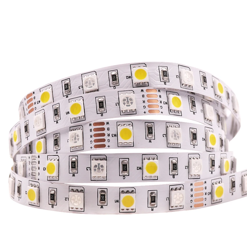 DC24V 12V 12mm10mm RGBW led strip light 5050 SMD 5M 300 led Waterproof flexible tape rope stripe light RGBWW RGB warm white