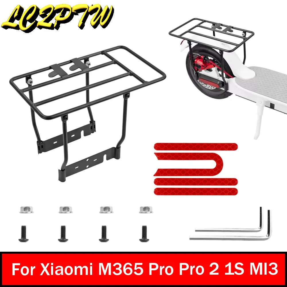 Thicken Steel Electric Scooter Rear Shelf For Xiaomi M365 Pro Pro 2 1S MI3 Folded Rear Rack Storage Shelf with Screw Tool Parts