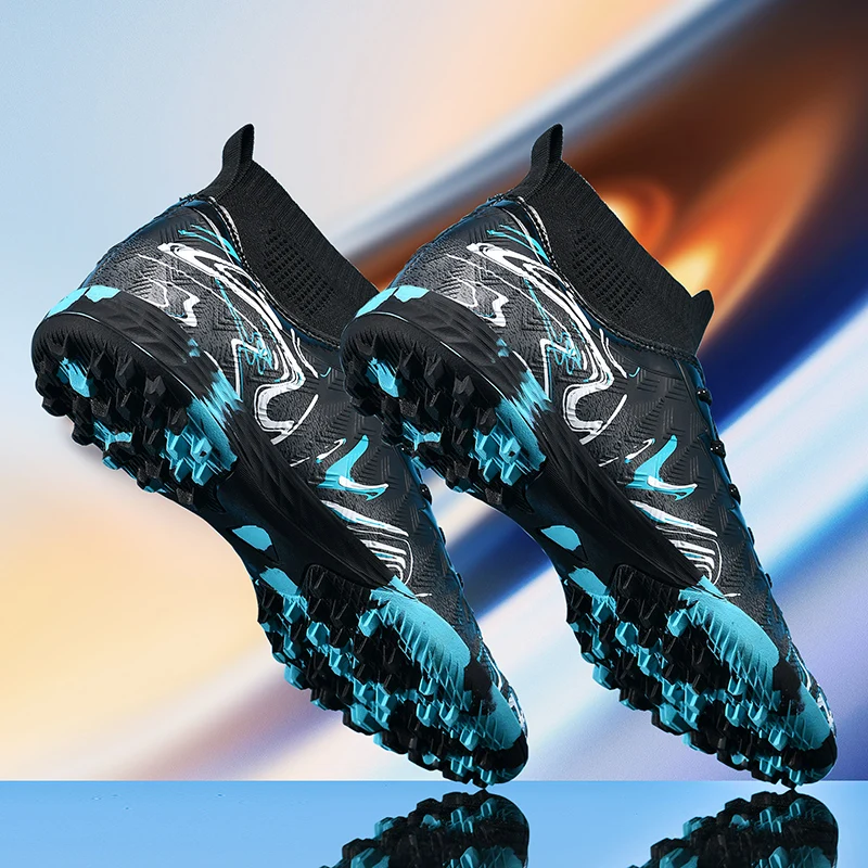 Neue Herren-Fußballschuhe für Rasen, Ultraleichte Sport-Indoor-FG-Turf-Futsal-Erwachsenen-Fußballstiefel, Rutschfeste Komfortable Stollenschuhe – Detail 2