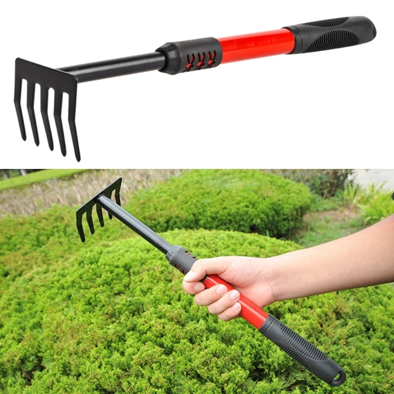 DONG Garden Tool Heavy Hand Trowel Hand Rake with Soft Rubberized Ergonomic