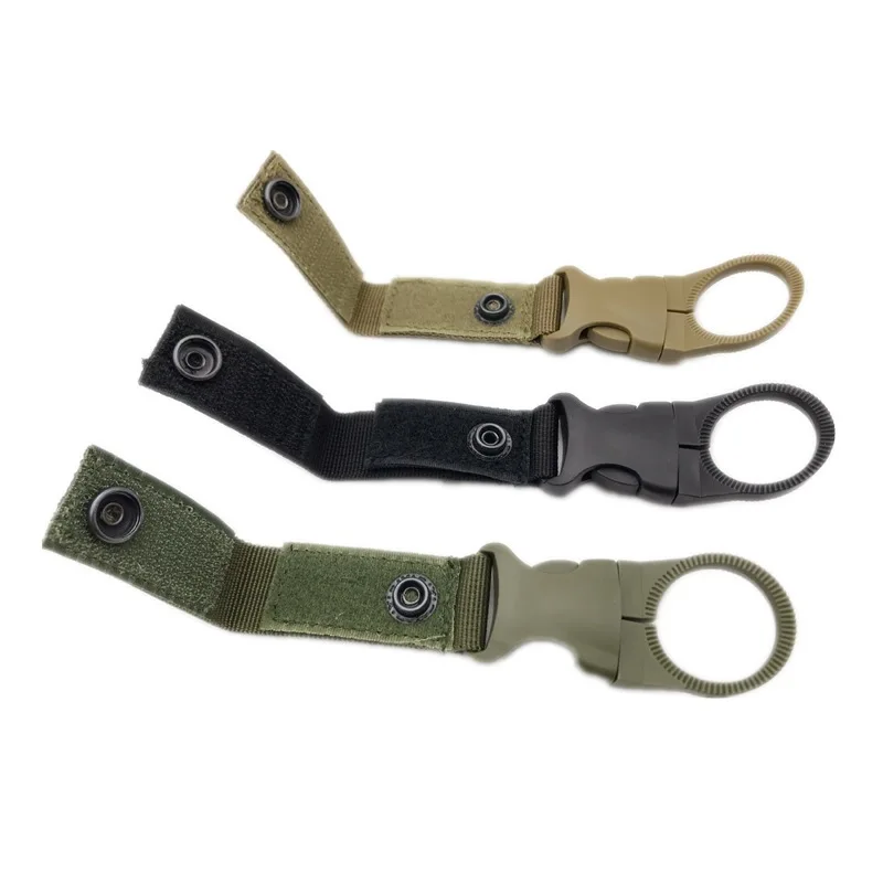 Tactical nylon webbing water bottle buckle, multifunctional mountaineering buckle, plastic mineral water clip buckle