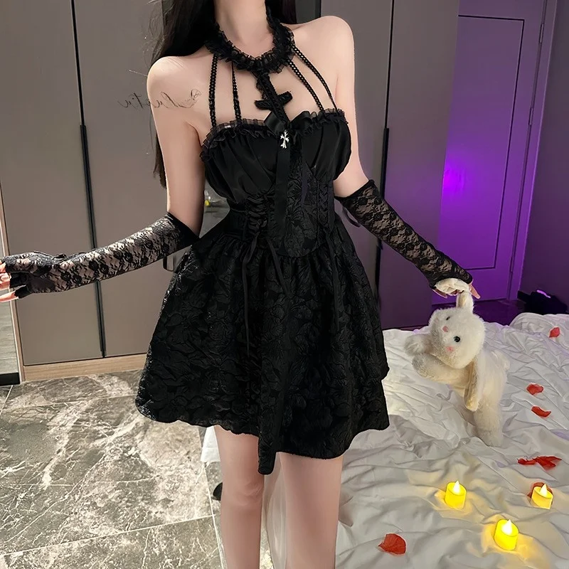 

Sexy Small Chest Virginal Lolita Little Devil Dr loween Cosplay Costume Unique Temptation Traditional Chinese Ethnic Wo...