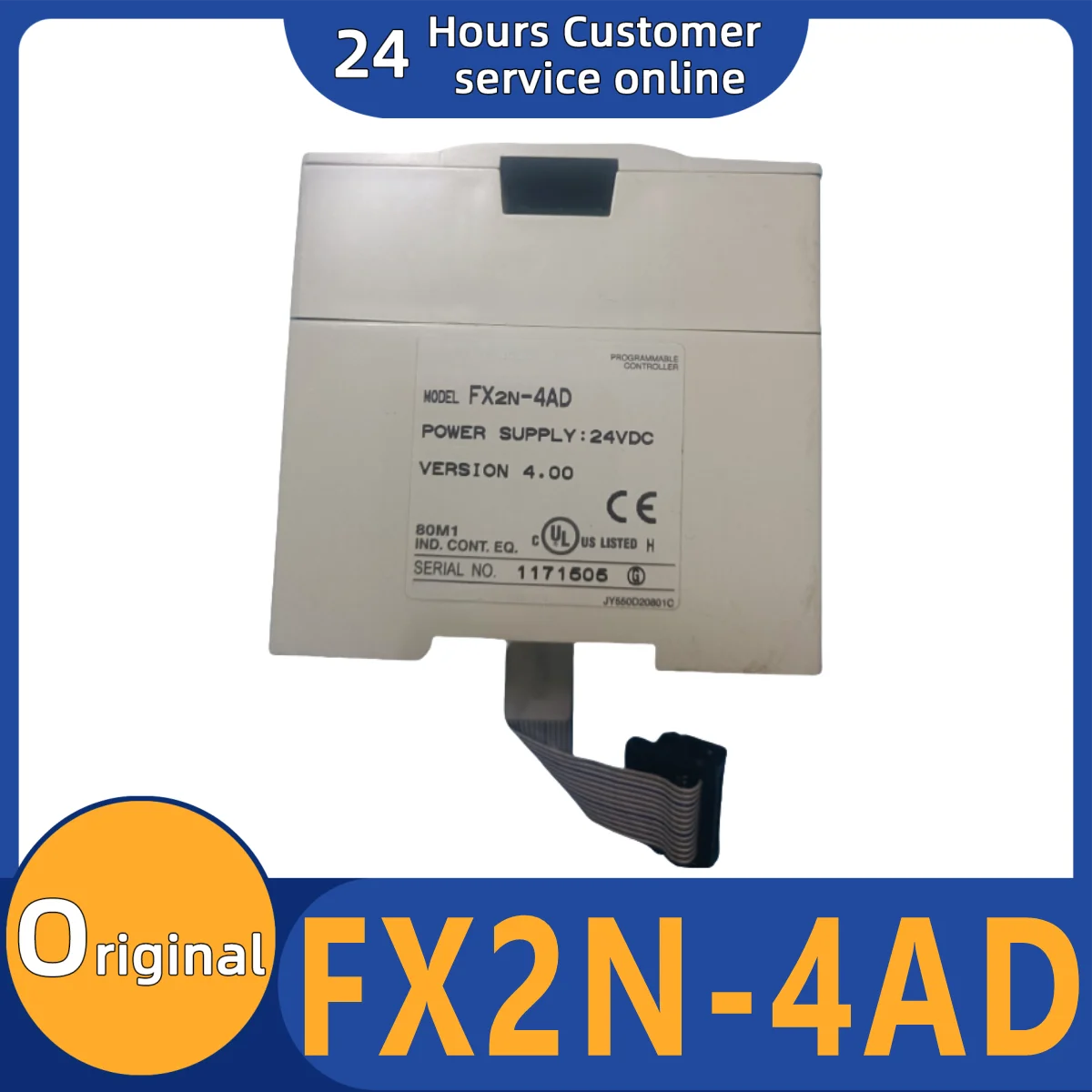 

New original programmable controller module FX2N-4AD FX2N-4DA FX2N-4AD-TC FX2N-4AD-PT