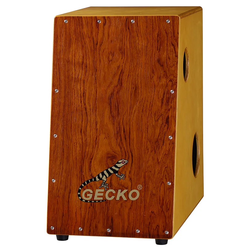 GECKO CX01 Cajon Drum Trapezoidal Slope Rare Irregular Drum Steel String Rosewood Playing Surface Birch Body Cajon Box Drum