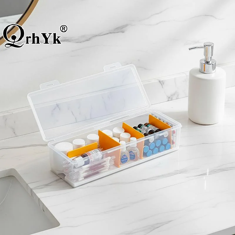 Transparent Plastic Divider Storage Box, Can Hold Multiple Game Cards, With Adjustable Dividers, Suitable For Card Storage