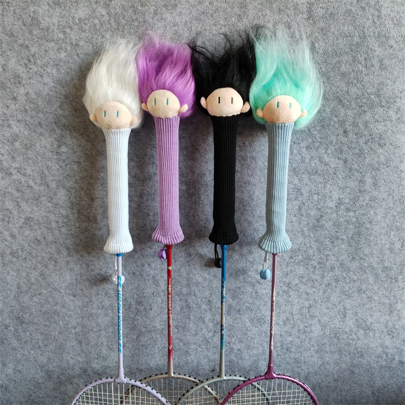 

Длинношерстная кукла, ракетка для бадминтона, чехол на ручку, плюшевые защитные приспособления, подарок ручной работы