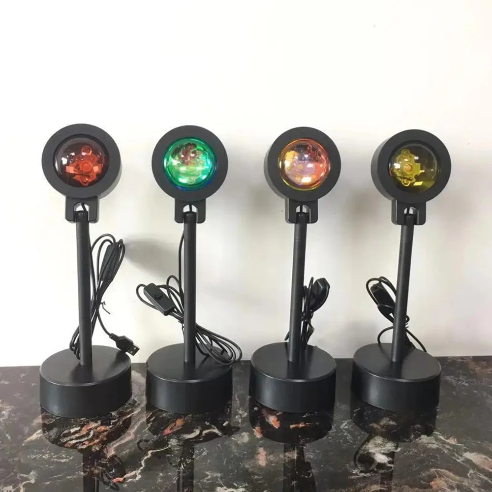 Sunset Projector LED Light USB - Lighting Glass Photography 评论和价格