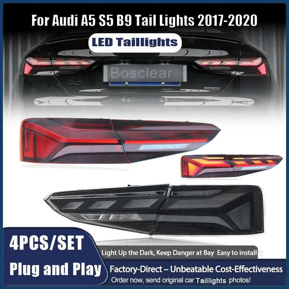 

Для Audi A5 S5 B9 задние фонари в сборе 2017-2020 светодиодные задние фонари анимация DRL динамический сигнал автомобильные аксессуары Стайлинг автомобиля подсветка