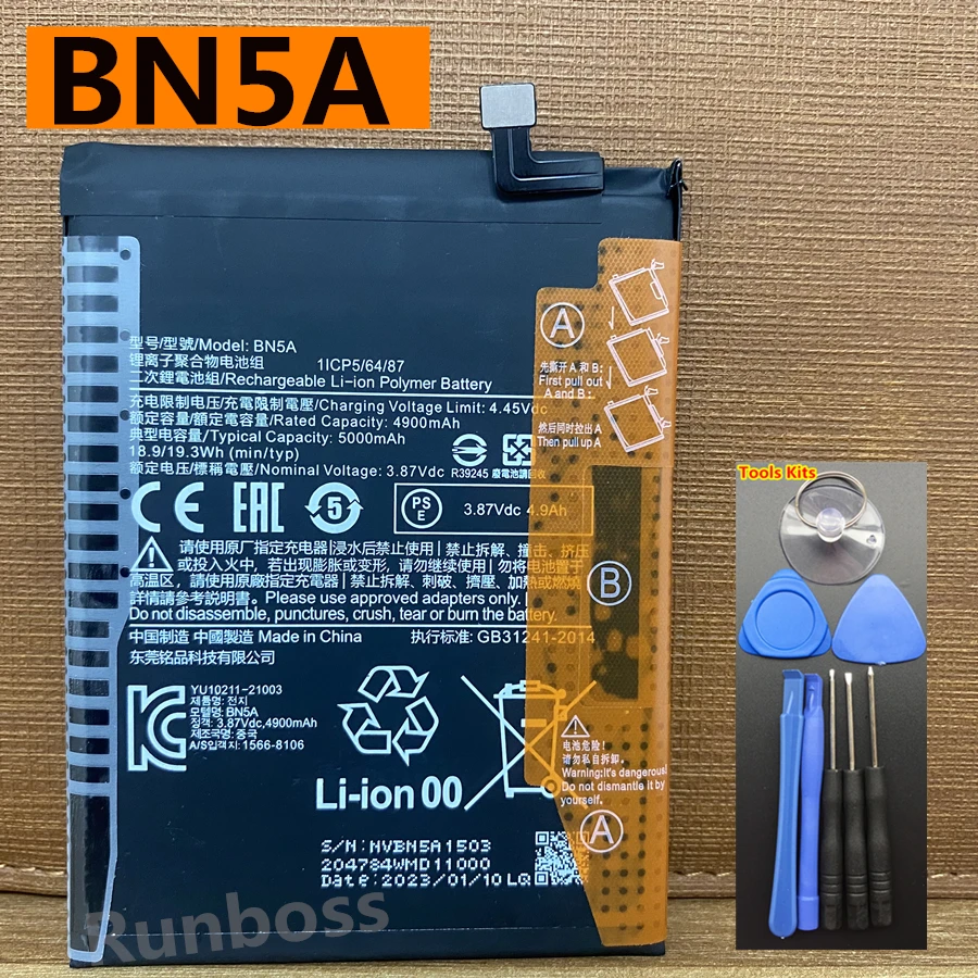 BN5A 5000mAh New Original Battery For Xiaomi MI Poco M3 Pro 5G,Redmi Note 10 5G,Redmi Note 10T ,RedMi 10 Smart Phone