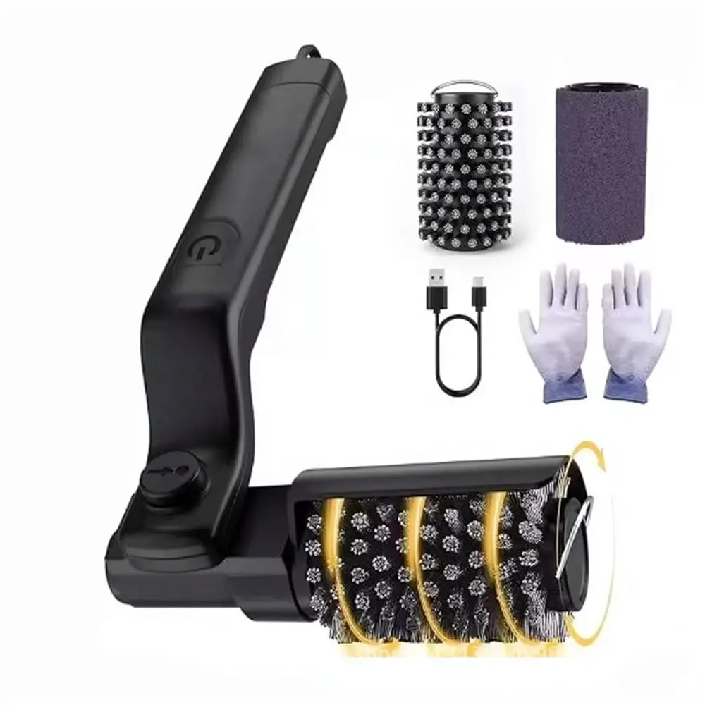 Portable Electric Grill Cleaner Rotary Scrubber Stainless Steel Wire Brush For Outdoor Barbecue Grate Maintenance