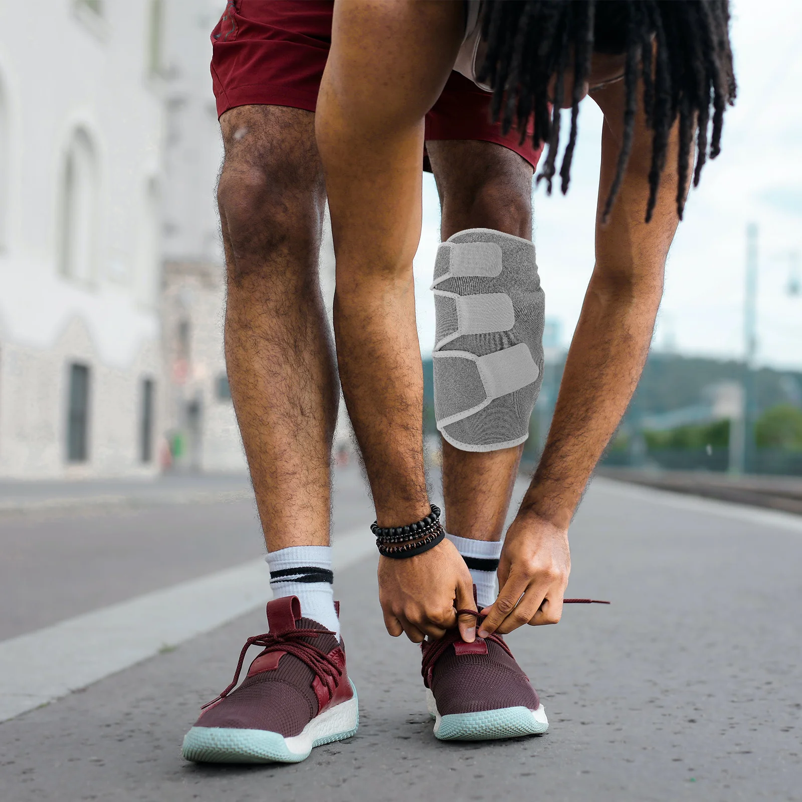 

Adjustable Shin Splint Brace Strap Support Calf Sleeve for Sports Fitness Running Cycling Leg Guard Unisex Breathable