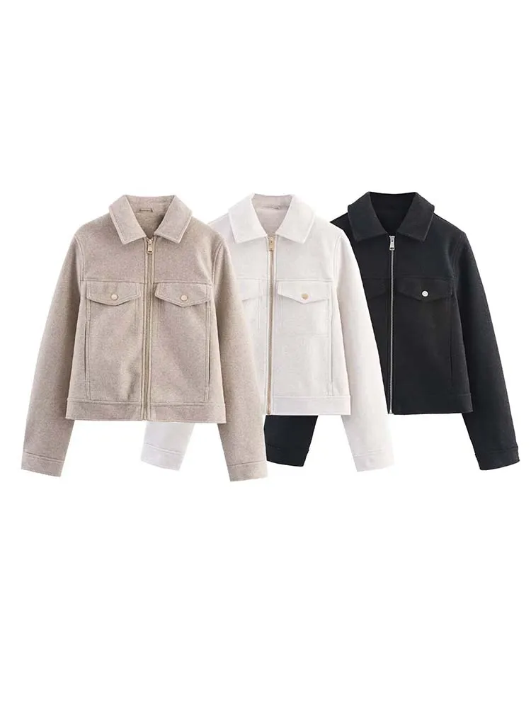 

2025 Chic Casual Jackets For Women Long Sleeve zipper Autumn Jacket Coats Fashion Streetwear New Outerwear ﻿