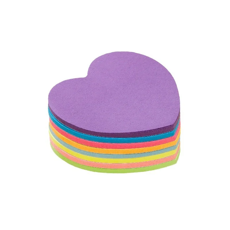 8Pcs Love Sticky Notes Colored Stickers for Elementary Students, Memo Pad, Reusable Colorful Adhesive Stickers