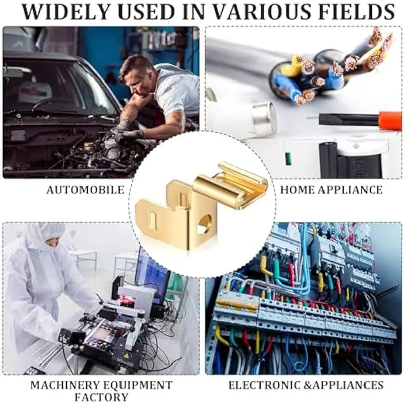 AT02-50Pcs Piggyback Spade Connectors Quick Disconnect Electrical 3 Way Adapter,1/4Inch 2 Male And 1 Female Tabs