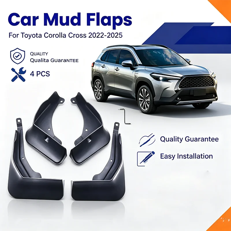 For Toyota Corolla Cross 2022-2025 4Pcs Heavy Duty Mud Flaps Splash Guards Front Rear Wheel Fender Mudguards