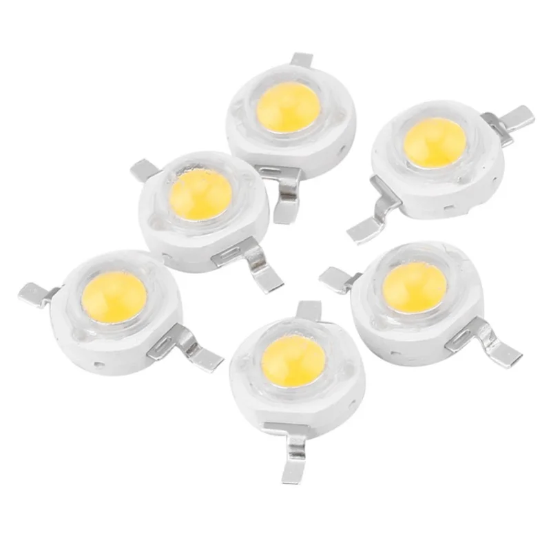 1W عالية الطاقة LED الخرز رقائق الصمام الثنائي الباعث للضوء مصلحة الارصاد الجوية لتركيبات الإضاءة DIY الأبيض الدافئ
