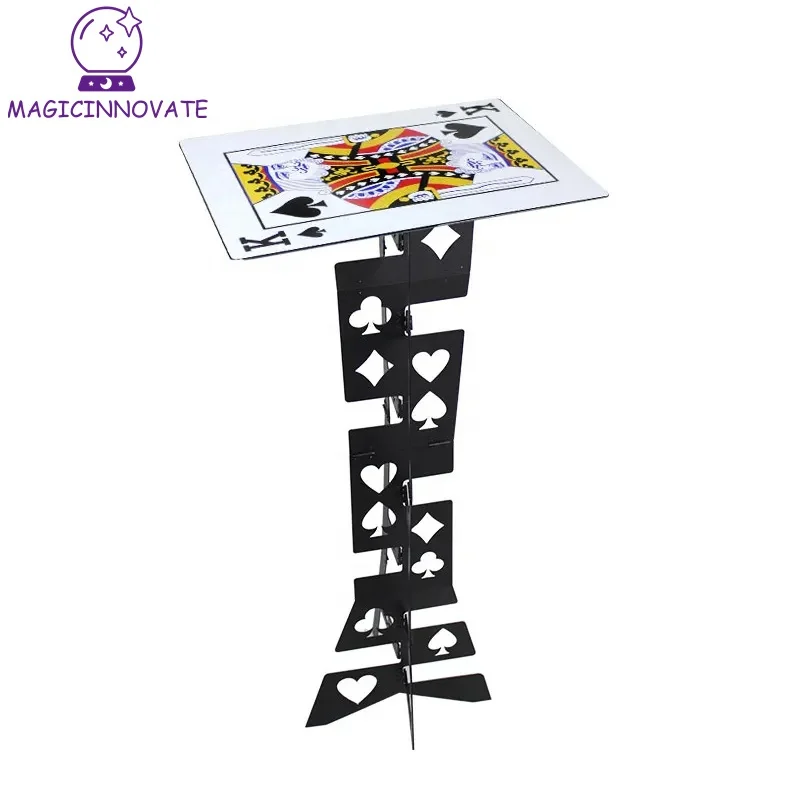 Aluminium Folding Magic Table Poker Color magic trick factory Halloween Day magician teaching material stage magic prop