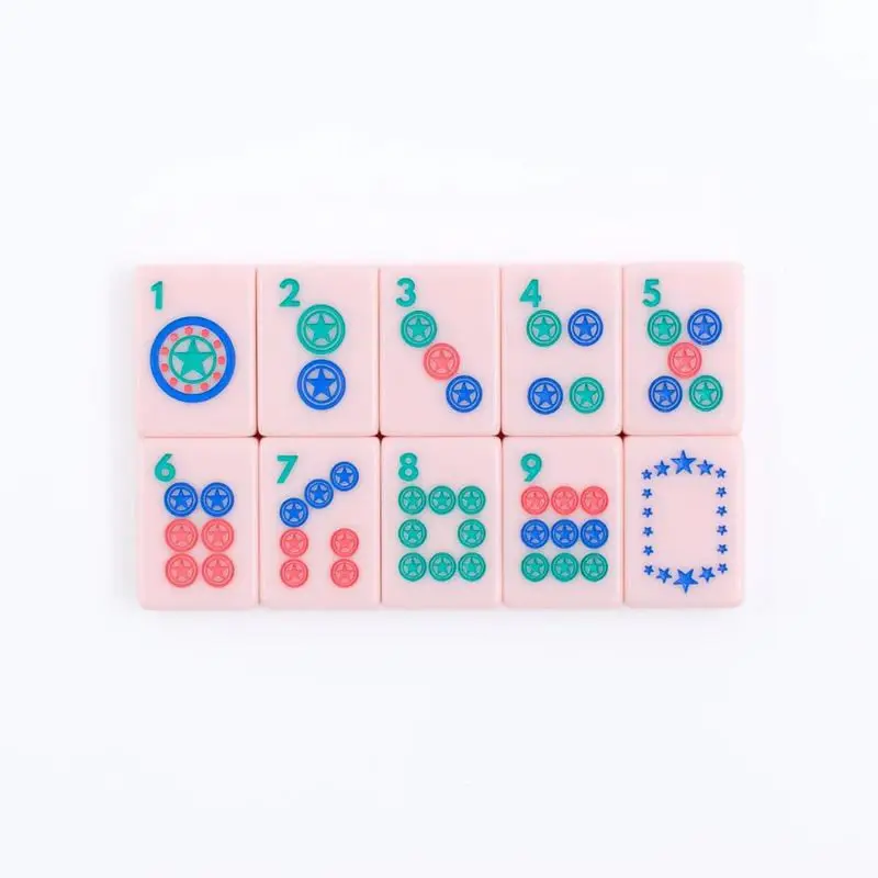Luxury Modern Pink High-End Custom Christmas Themed Engraved Acrylic American Classic Mahjong Tiles 4 Players