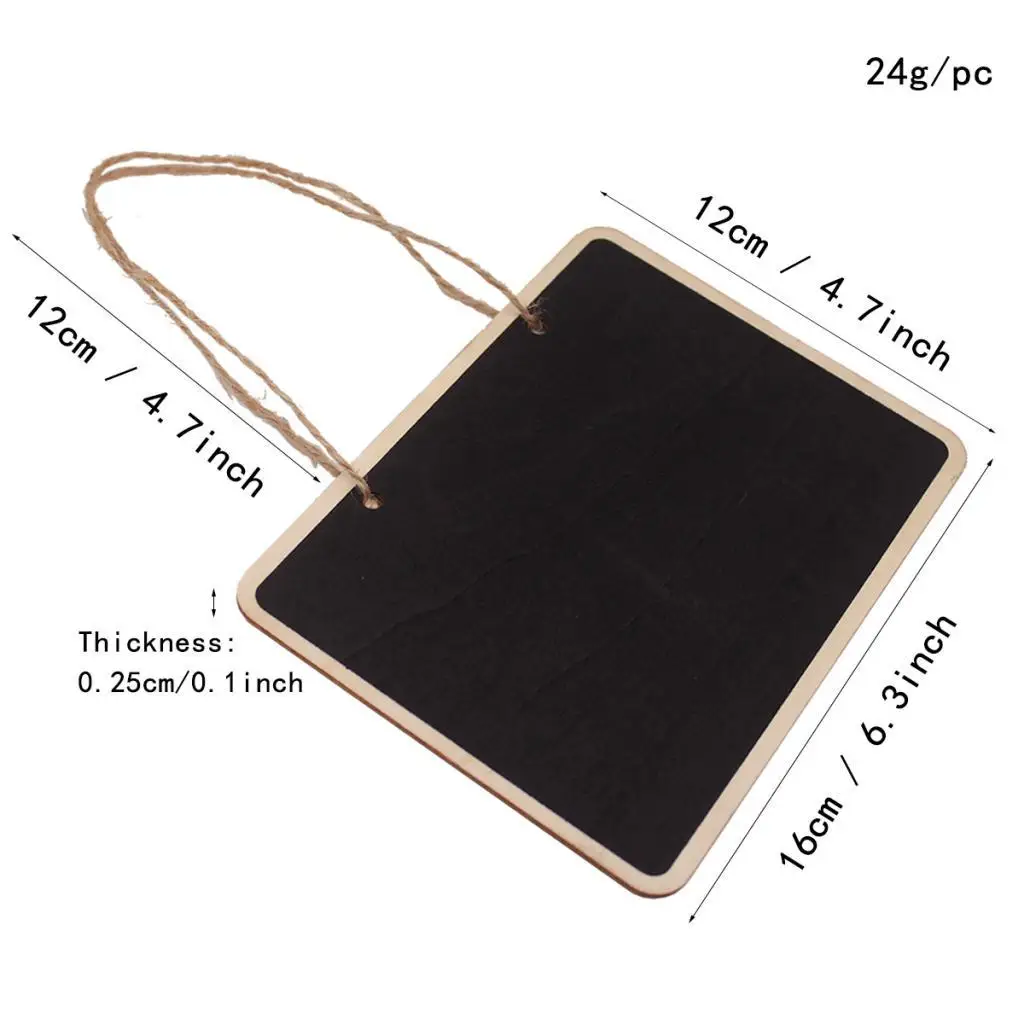 4 Stuks Kleine Hangende Krijtbord Blackboard Memo Tuinplant Teken Notitie Markering