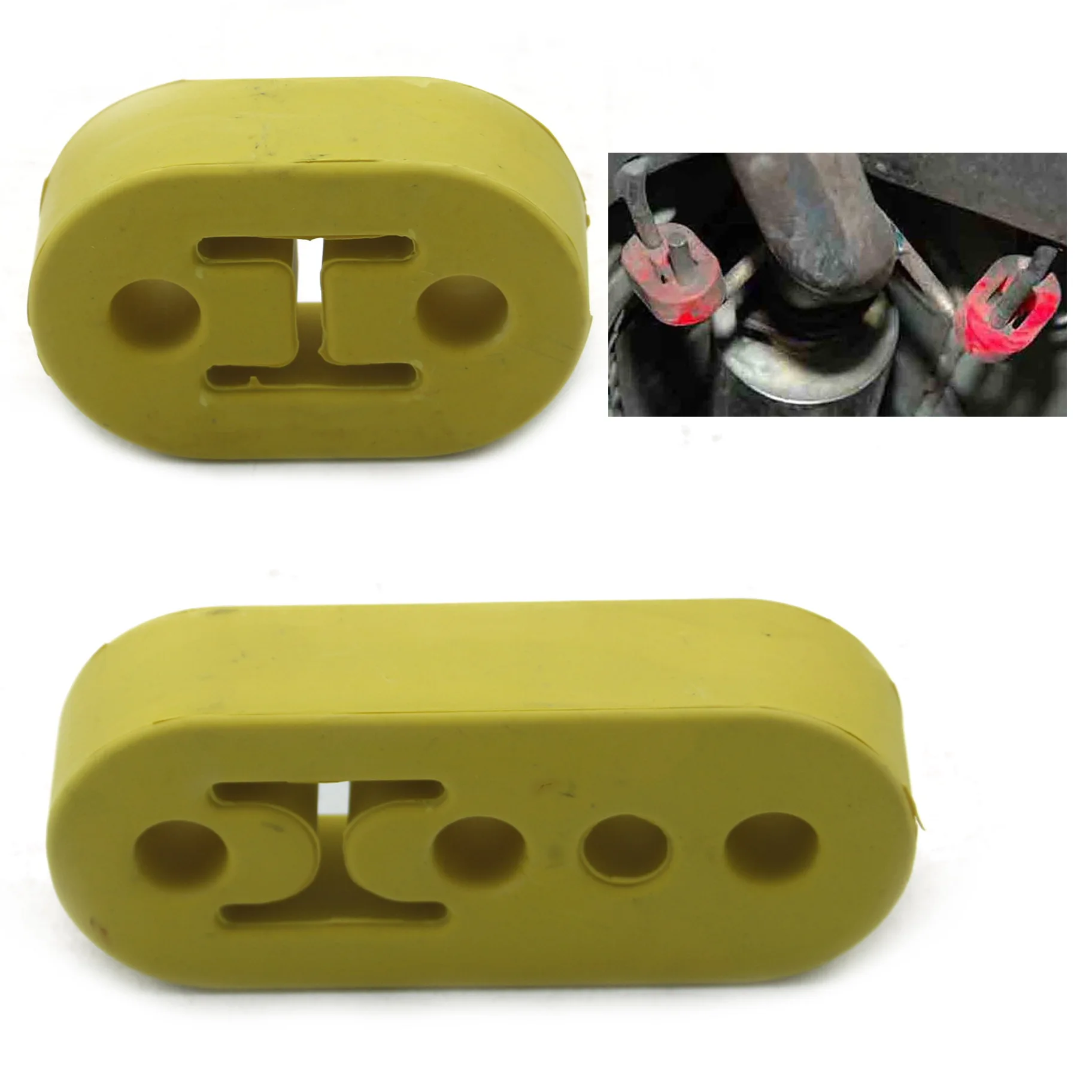 

Automotive and motorcycle modification accessories, reinforced suspension rubber PU material, 2-hole and 4-hole exhaust pipes