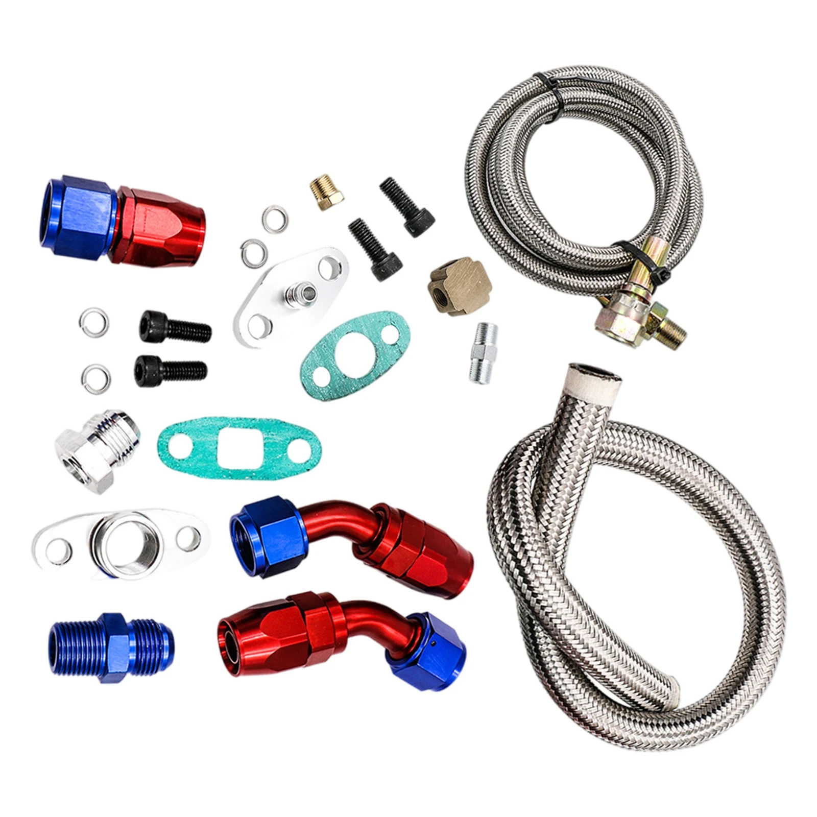 Turbo Oil Drain Return Line Oil feed Kit Fit for T3 Replacement Parts