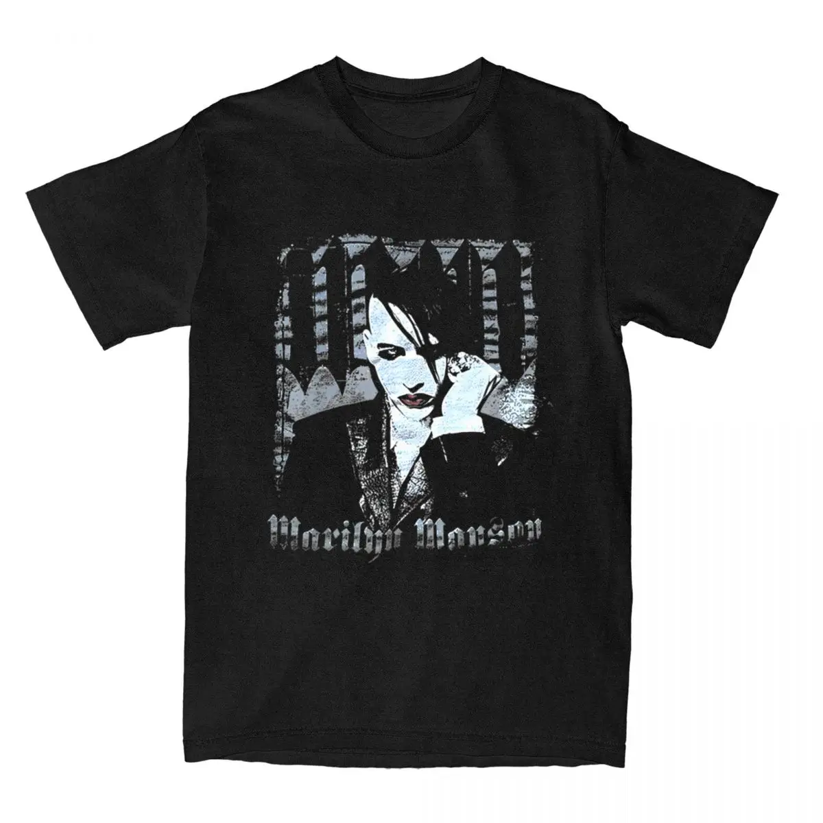 Crazy Marilyn Manson The Golden Age Of Last Music T-Shirts Men Women 100% Cotton Tee Shirt Graphic Tops