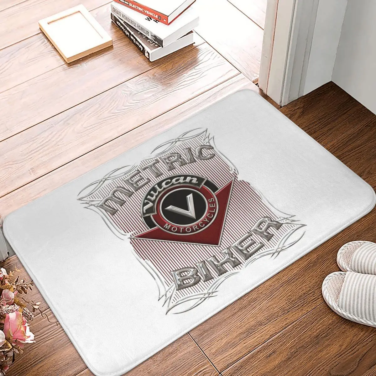 Metric Biker Vulcan VN Motorcycle Anti-slip Doormat Floor Mat Carpet Rug for Kitchen Entrance Home Balcony Footpad Mats