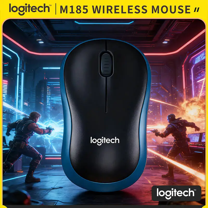 

Logitech M185 Stable Link Wireless Mouse 2.4GHz Connection 10m Coverage 3 Buttons Smooth Scroll 12-Month Battery Office Home PC