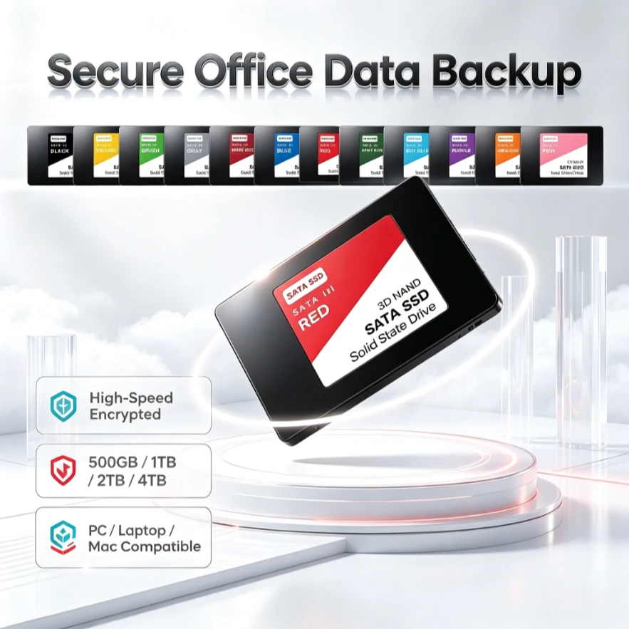 SATA 013 Portable External SSD Hard Drive Wine Red /  Blue /  Red High Speed Large Capacity Storage Disk for Laptop Smartphone