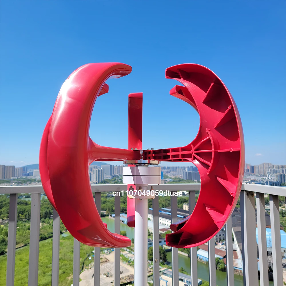 

Vertical Wind Turbine Windmill Generator Clean New Energy Low Noise Speed Start 3Phase 12V 48V 5KW 10KW Connected Solar System